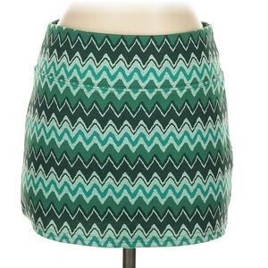 Urban Outfitters Green Chevron Mini Skirt Size Small